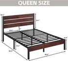 Queen Bed Frame With Headboard And Footboard  With Under Bed Storage  All-metal