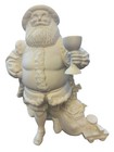 Santa Claus In Knickers  Cape   Beret   W goblet Ceramic Bisque Ready To Paint