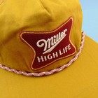 Miller Beer Hat Baseball Cap Mesh Snap Back Adjustable Size Band  Yellow Red