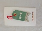 Starbucks Peace   Love 2017 Green Tag Ceramic Flat Holiday Ornament