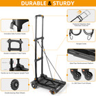 Folding Hand Truck Trolley Lightweight Cart Shopping Luggage 4 Wheels