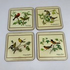 Set Of 6 Vintage Pimpernel Song Birds Acrylic Cork Drink Coasters Oriole