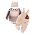 Baby Boy Clothes Newborn Striped Romper Fall Outfits   Infant Cartoon