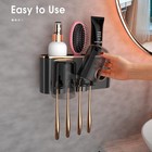 Toothpaste Dispenser   Toothbrush Holder  Wall Mount 2 Cup Bathroom Set