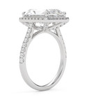 4 7ct Elongated Radiant Cut Lab Grown Cvd Diamond Engagement Ring 14k White Gold