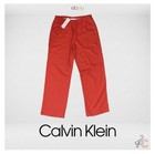 Calvin Klein Poppy Red Drawstring Linen viscose Blend Pants