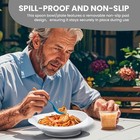 Spill Proof Scoop Plate And Bowl With Non-skid Suction Base Adaptive Self-fee   