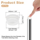 Round Plastic Plug  24 Pcs 1 25 Inch 32mm Tubing Insert End Caps  White