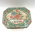 Vintage Floral Tin - Designed By Daher Made In England - Pastel Colors