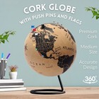 Cork Globe 9 9      World Travel Map Decor With Push Pins  Desk Gift Idea