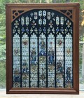 Shakespeare Seven Ages Of Man Stained Glass Tableau W coa In Wood Frame 16x20   