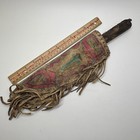 Antique Plains Indian Native American Parfleche Knife Sheath  knife Hand Painted