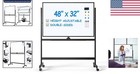 Large Rolling Whiteboard - Dry Erase Magnetic 48 X 32 Inches White Board Heig   