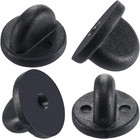 100 Pcs Black Rubber Pin Backs Lapel Pvc Rubber Backs Safety Backings