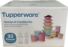 Tupperware Heritage Collection Food Storage Containers  Set Of 32 Sealed 1825596