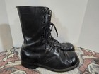 Vintage Us Army Military marines Black Leather 11 Eye Combat Boots Size 9 5 W