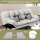 3 In 1 Convertible Sleeper Sofa 70  Folding Futon Pet-friendly Couch Space Saver