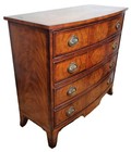 Vintage English Regency Style Inlaid Mahogany Chest Commode Theodore Alexander