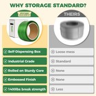 Green Polyester Pet Strapping Roll For Packaging   Banding 500ft X 5 8  X 0 035 