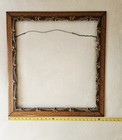 Lovely Ornate Vintage Antique Oak Wood Picture Frame Larger  Approx 24  X 26 