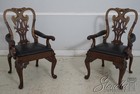 L69731  Set Of 10 Ej Victor Georgian Mahogany Scrolled Back Dining Room Chairs