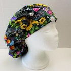 Women Surgical scrub hat  Cap Bouffant Style   - Floral