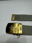 Vintage Boy Scouts 34    Belt With 8 Achievement Clips Brass Bucke