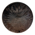 Counterstamped Love Token - Lr Mp - 1847 Go Pm 90  Silver Mexico 8r Eight Reales