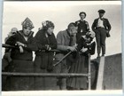 C1920s Young Women Middy Blouses Bandanas Snapshot Photo Railing Group Men Vtg