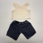 Build A Bear Silver Gold Sequin Top Embroidered Glitter Denim Jeans Teddy Outfit