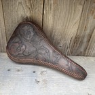 Custom Handmade  Leather Skull Cycling Bike Saddle