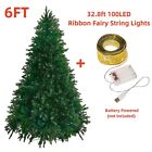 6ft Christmas Tree Artificial Decor W  32 8ft 100led Ribbo Fairy String Lights