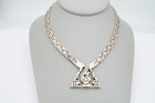 Vintage Taxco Mexico Sterling Silver 925 Necklace Mayan Aztec 15 