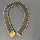 Vintage Stretch Belt Metal Disc Medallion Gold Tone L xl Boho Retro Glam 80s