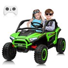 24v Kids 2 Seater Ride On Toy Car Electric Dump Truck 4wd Utv W remote Green