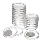 20pcs 36mm Silver Dollar Coin Holders Round Plastic Coin Capsule Acrylic