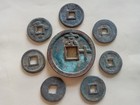 8pcs Ancient China Old Dynasty Bronze Statues
