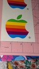 Vintage Apple Sticker Rainbow Logo decal Computer Sheet Read