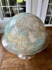 Large Vintage 1960   s National Geographic Globe On Acrylic Base