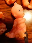 Vintage Lot Of 5 Plastic Rubber Dolls Kiddie W Dog Plastic Doll Head Moving Eyes