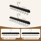 2 Pack Tie Rack And Belt Hanger 40 Hooks 360 Swivel Foldable Wooden Closet Ro   