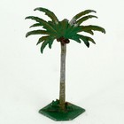 Vintage Miami Florida Palm Tree Souvenir Cast Metal Figurine Tropical Decor