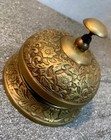 Antique Vintage Brass Hotel Service Ornate Reception Counter   Table Desk Bell