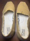 Toms Wmn Us 8 Golden Honey Heritage Canvas Slip On Sneakers Pre-owned Ec