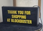 Vintage Original Hanging Blockbuster Video Open Store Sign Lighted Rare
