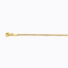 14k Yellow Gold 1 5mm Solid D cut Rope Chain Bracelet Size 7 -9 
