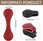 3 Pcs Leather Magnet Bookmark Retro Book Marker Clip Black  Red  Purple 