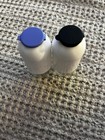 Tupperware Salt   Pepper Shakers Set 4  Vintage White   Clear
