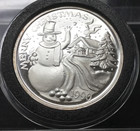 Vintage Merry Christmas-snowman W tree   House   Waving Frosty The Snowman