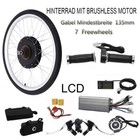 26  Electric Bicycle Conversion Kit Rear Wheel Lcd E-bike Hub Motor 48v 1000w